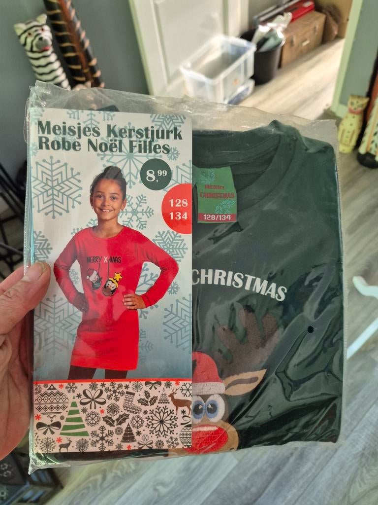 Nieuwe Meisjes Kerstjurk - Maat 128/134, Ophalen of Verzenden, Nieuw, Onbekend, Meisje