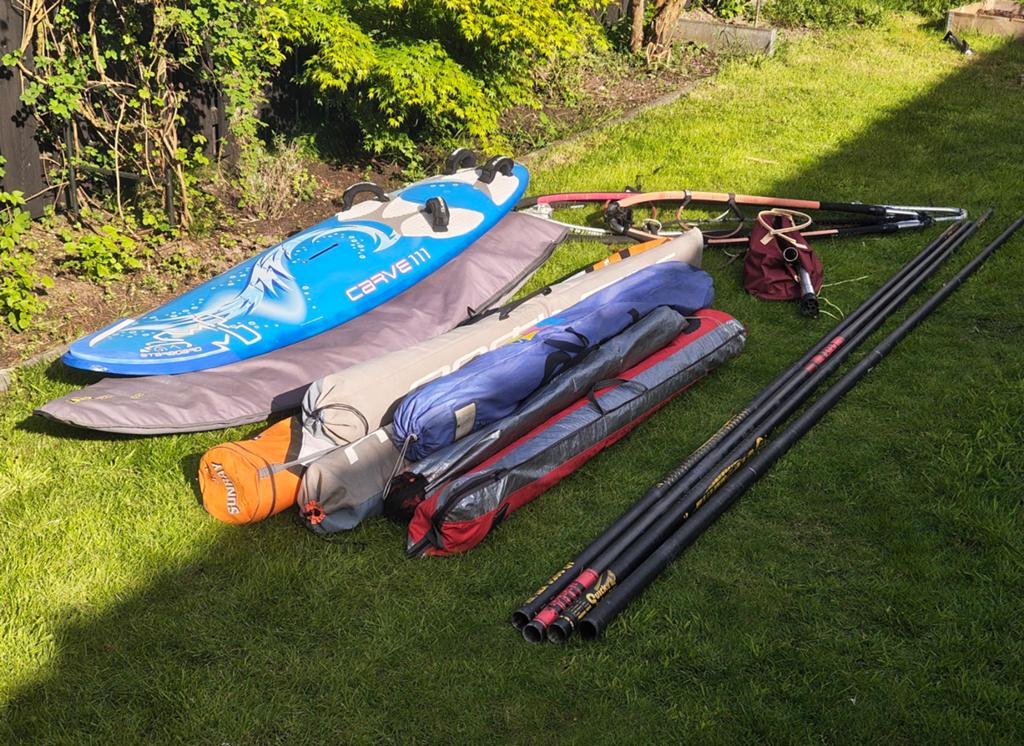 Windsurf complete set, Watersport en Boten, Windsurfen, Ophalen, Gebruikt, Complete set