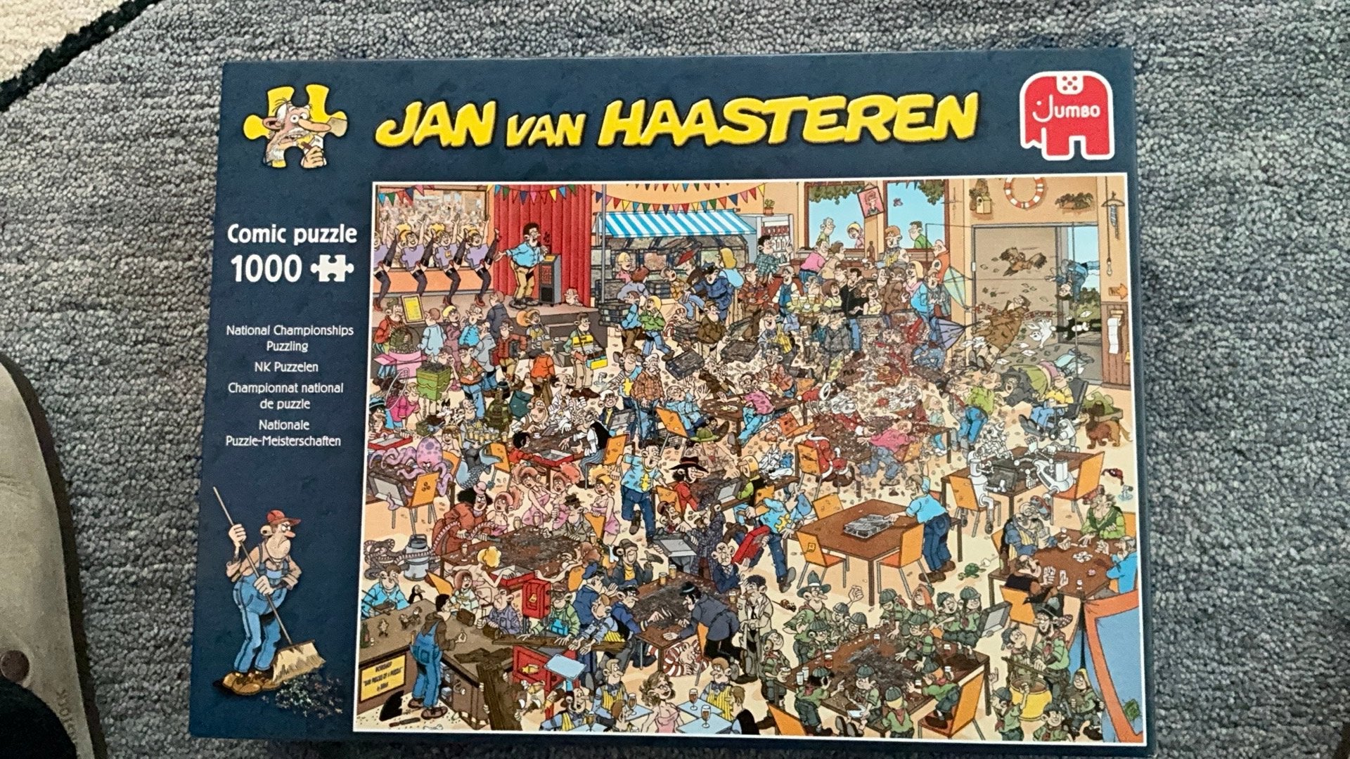 Puzzel Jan van Haasteren “ NK Puzzelen “ 1000 stukjes, Ophalen of Verzenden, 500 t/m 1500 stukjes, Zo goed als nieuw