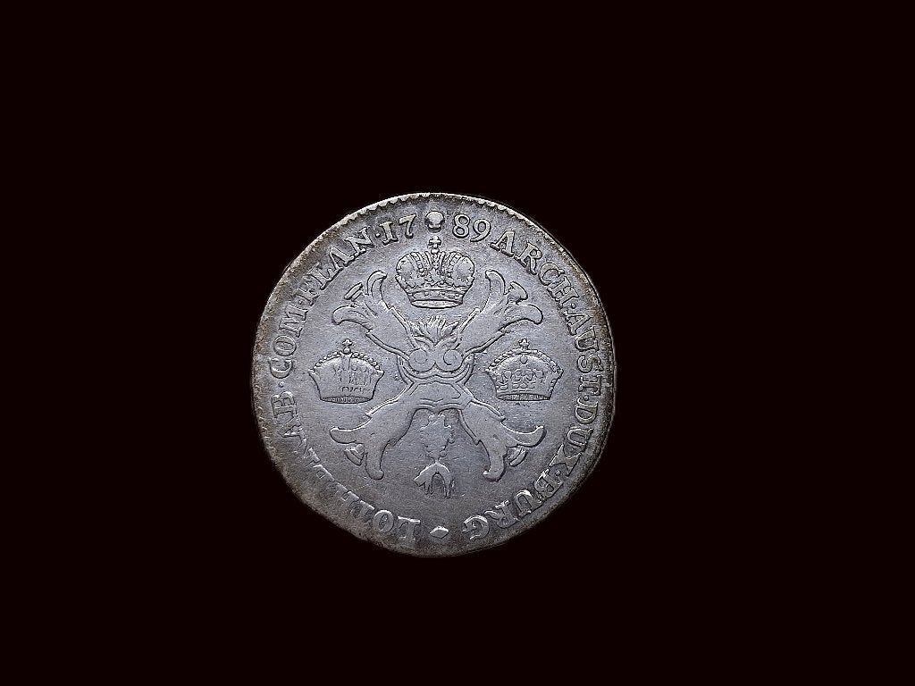 1/2 couronne 1789 Joseph II Brussel, Verzenden, Zilver, Zilver