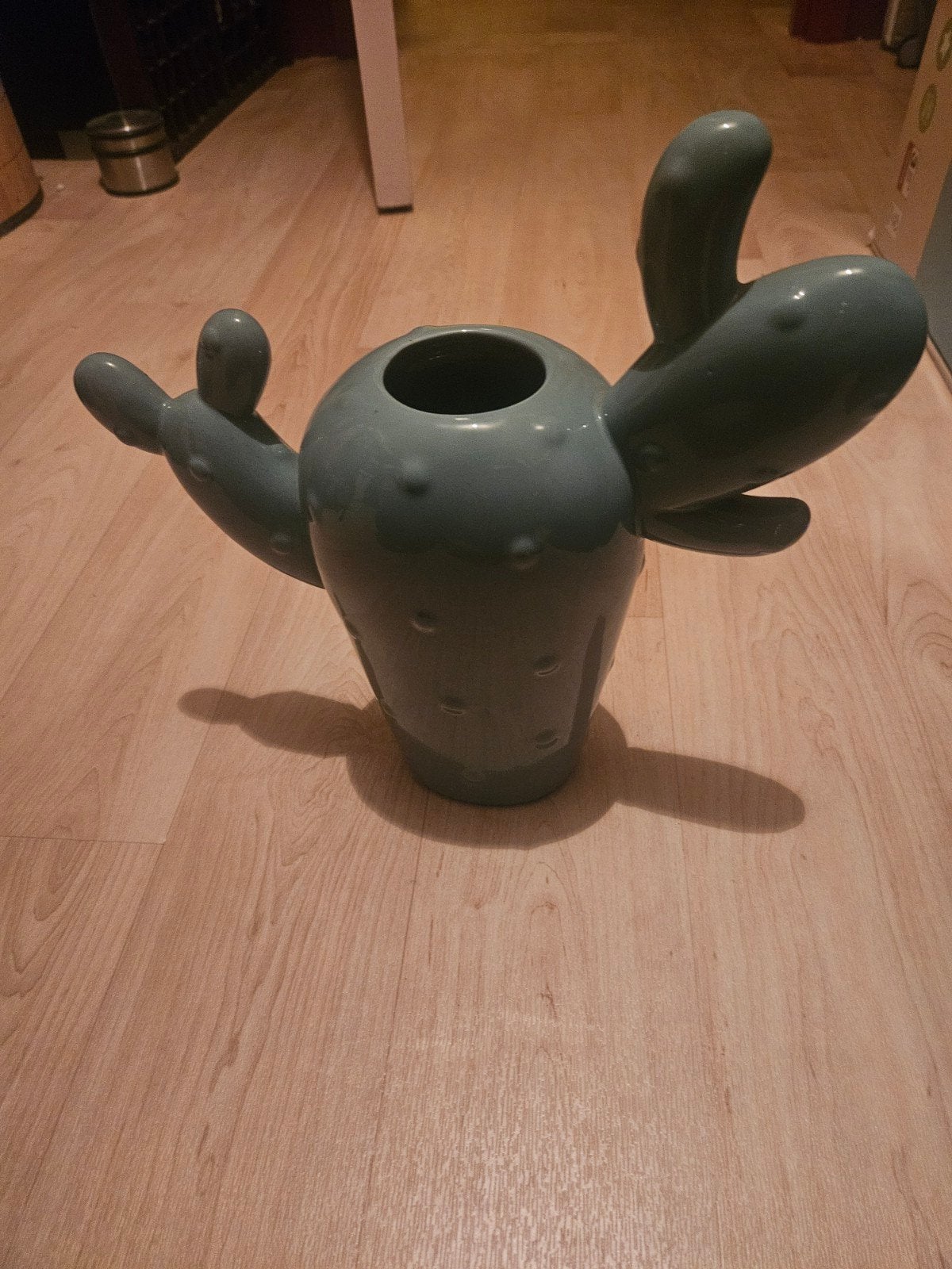Cactus vaas - Groen - Keramiek, Huis en Inrichting, Ophalen of Verzenden, Zo goed als nieuw, Geschikt voor droogbloemen, Steen/keramiek