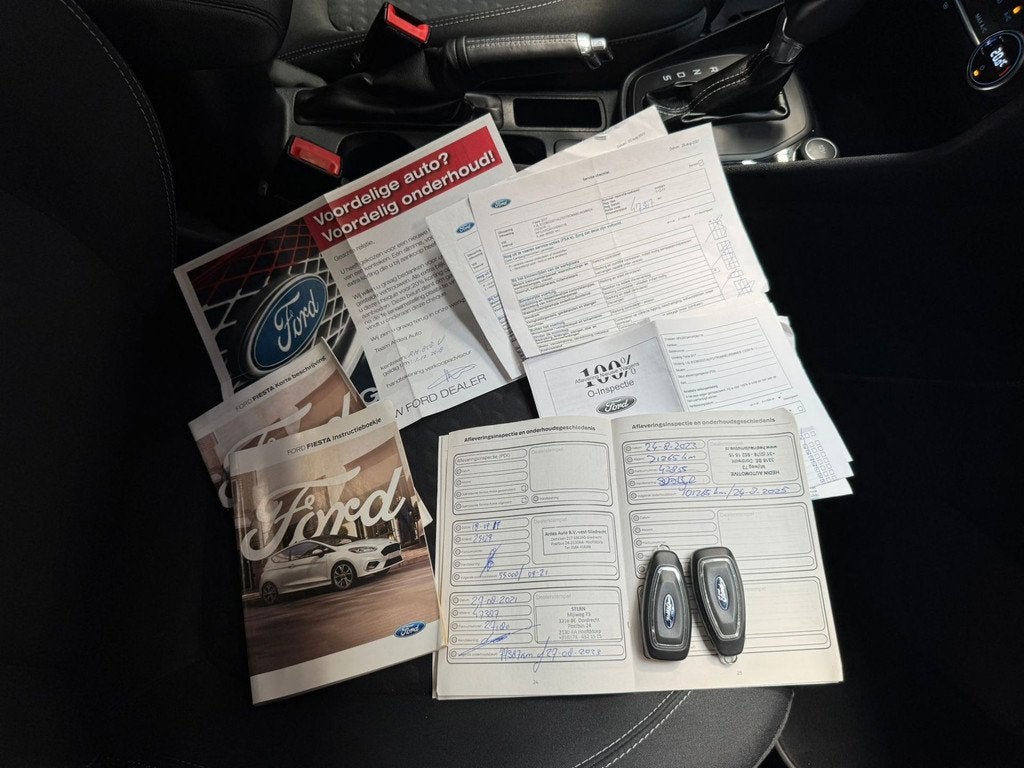 Ford Fiesta 1.0 EcoBoost Titanium|VOL|CLIMA|AUTOMAAT|CARPLAY, Stof, Gebruikt, 100 pk, 49 €/maand
