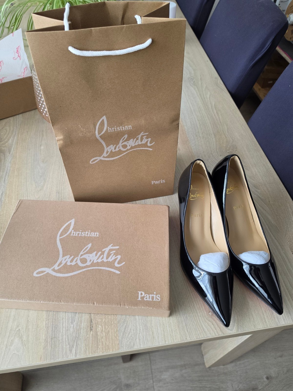 Christian Louboutin Pigalle 100 lakleren pumps - Zwart, Ophalen, Pumps, Zwart, Nieuw
