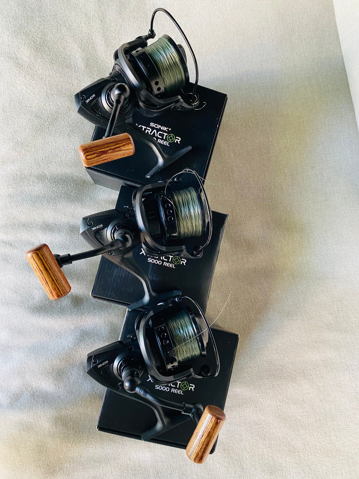 3X Sonik Xtractor 5000 reel Z.G.A.N., Ophalen of Verzenden, Zo goed als nieuw, Molen