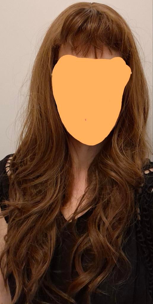 Pruik haarstuk lang brunette bruin. Zo goed als nieuw!, Ophalen of Verzenden, Zo goed als nieuw, Pruik of Haarverlenging