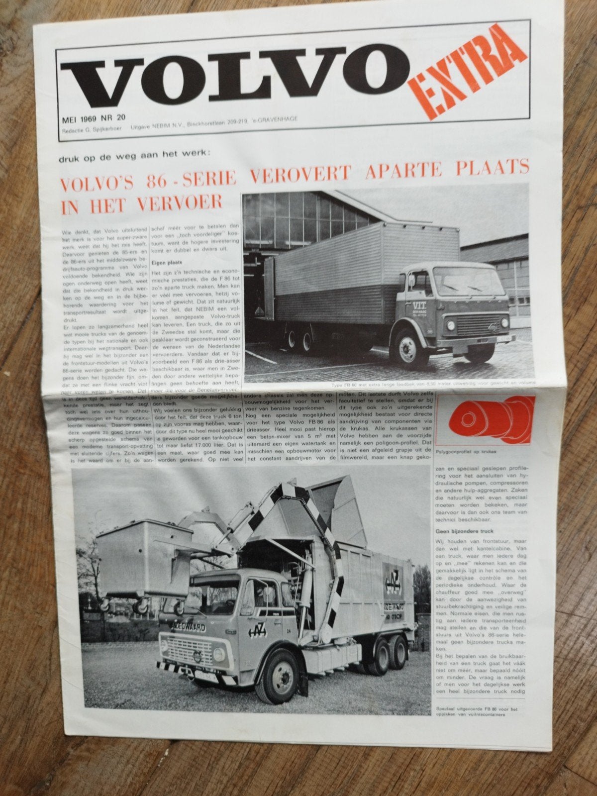 Volvo Extra Mei 1969 Nr 20 - Nederlands, 8 pagina's, Volvo, Zo goed als nieuw, Volvo, Ophalen of Verzenden
