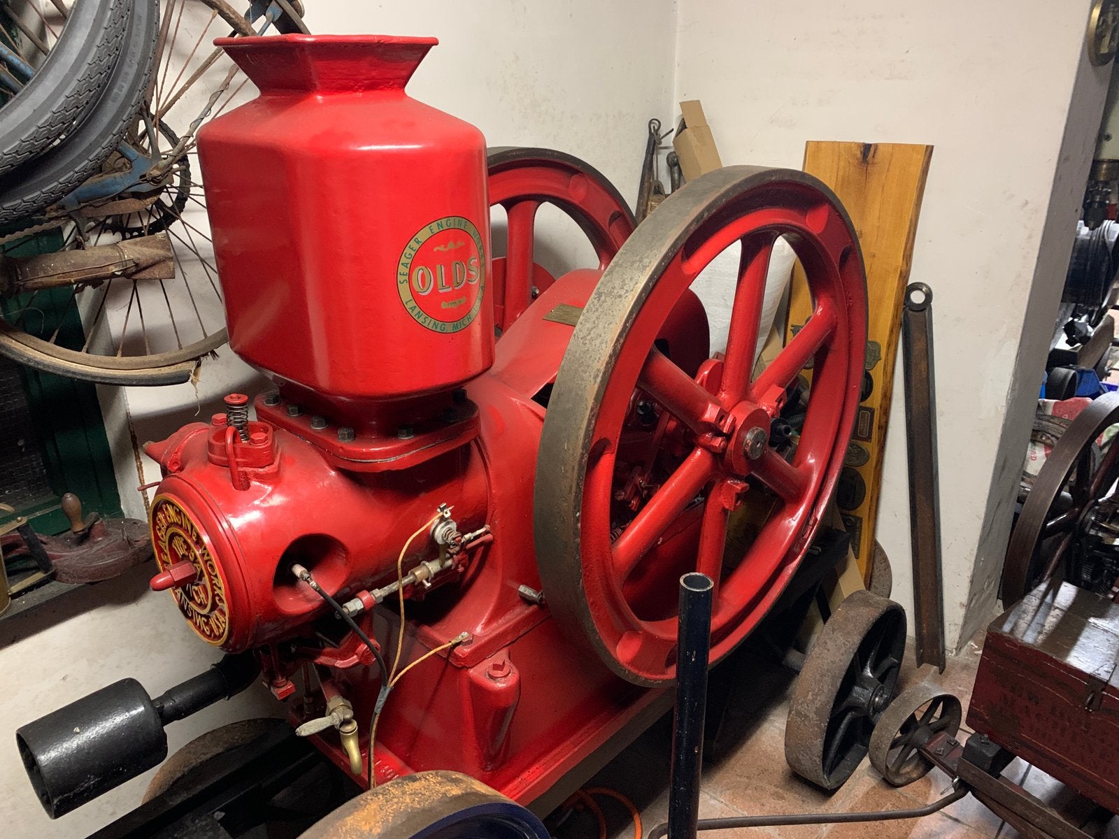 Olds stationaire engine motor 8 pk USA, Ophalen, Zo goed als nieuw, Benzinemotor, 1800 rpm of meer