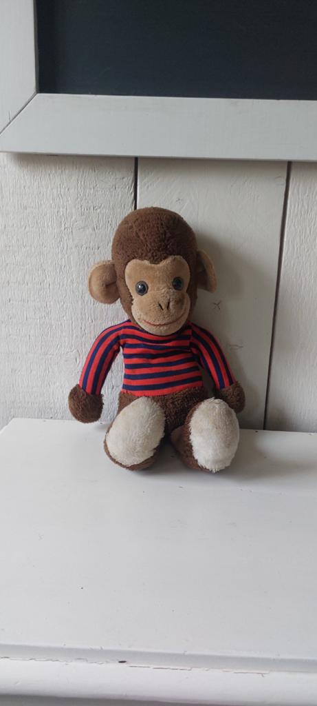 Vintage knuffel aap (70's) DGE corp monkey reparatie nodig, Ophalen of Verzenden, Gebruikt