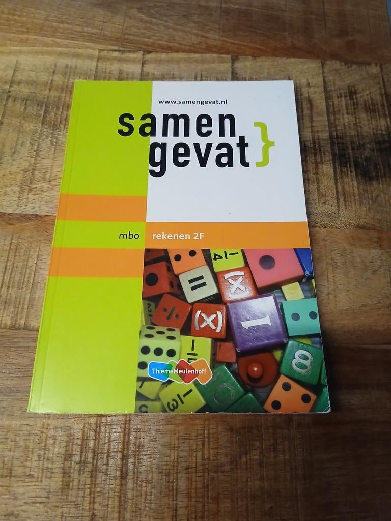 MBO rekenen 2F – samengevat €3, Boeken, Schoolboeken, Zo goed als nieuw, Overige niveaus, Ophalen of Verzenden