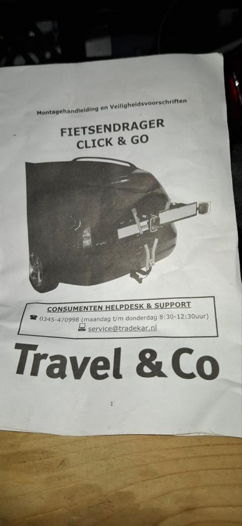 Travel & Co Fietsendrager Click & Go voor trekhaak, Ophalen of Verzenden, 2 fietsen, Zo goed als nieuw, Trekhaakdrager