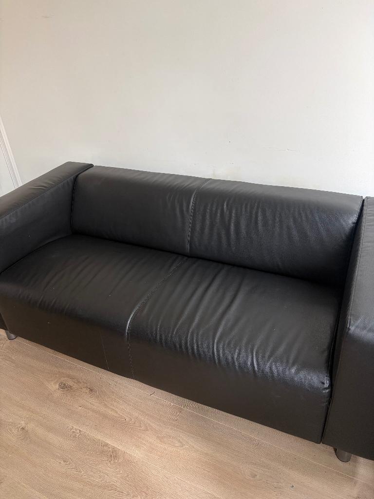 IKEA Leather Sofa, Huis en Inrichting, Banken | Sofa's en Chaises Longues, Ophalen, Gebruikt, 150 tot 200 cm, Tweepersoons