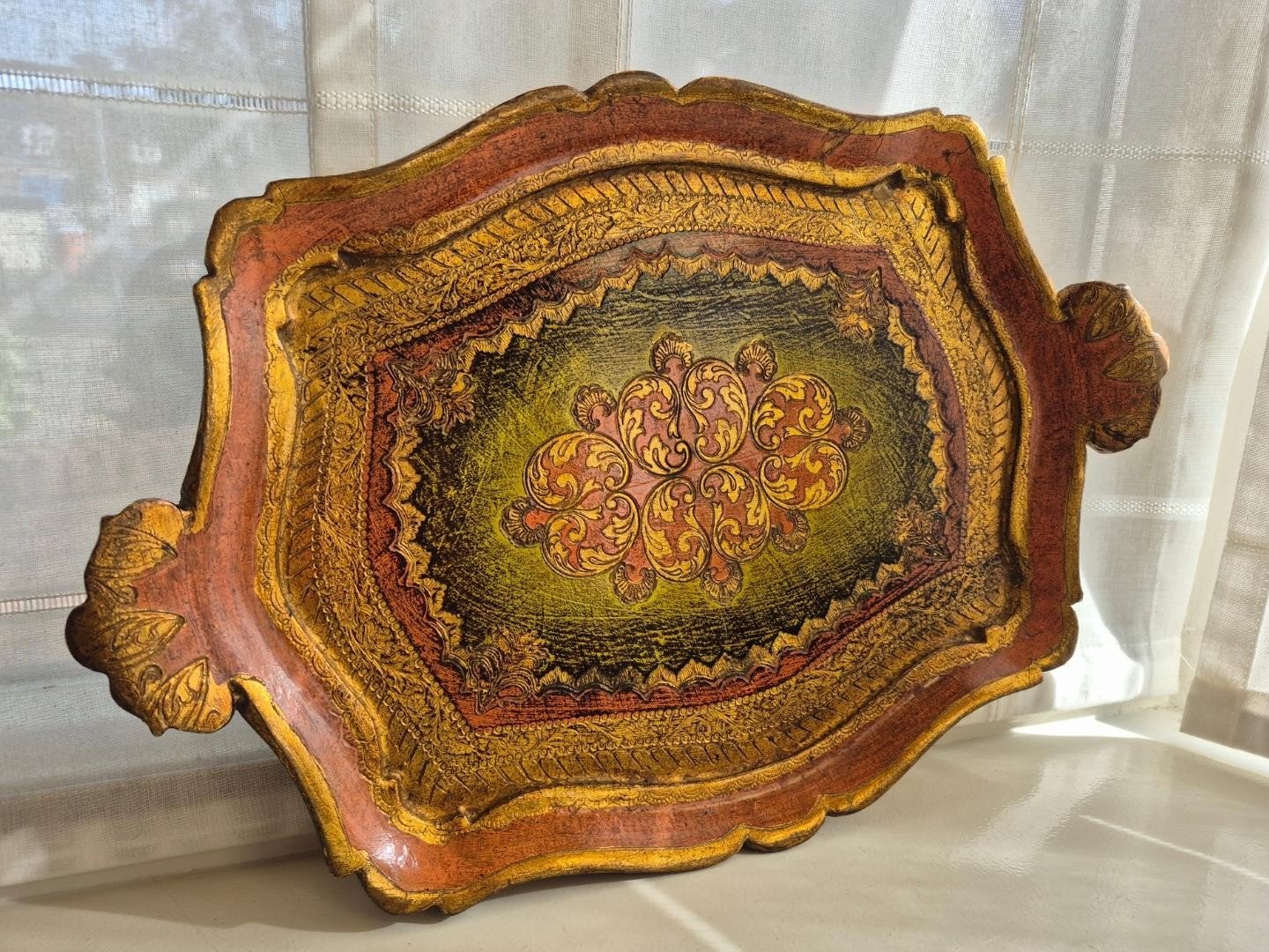 vintage Italiaans dienblad, Huis en Inrichting, Woonaccessoires | Dienbladen, Ophalen of Verzenden, Zo goed als nieuw, Dienblad