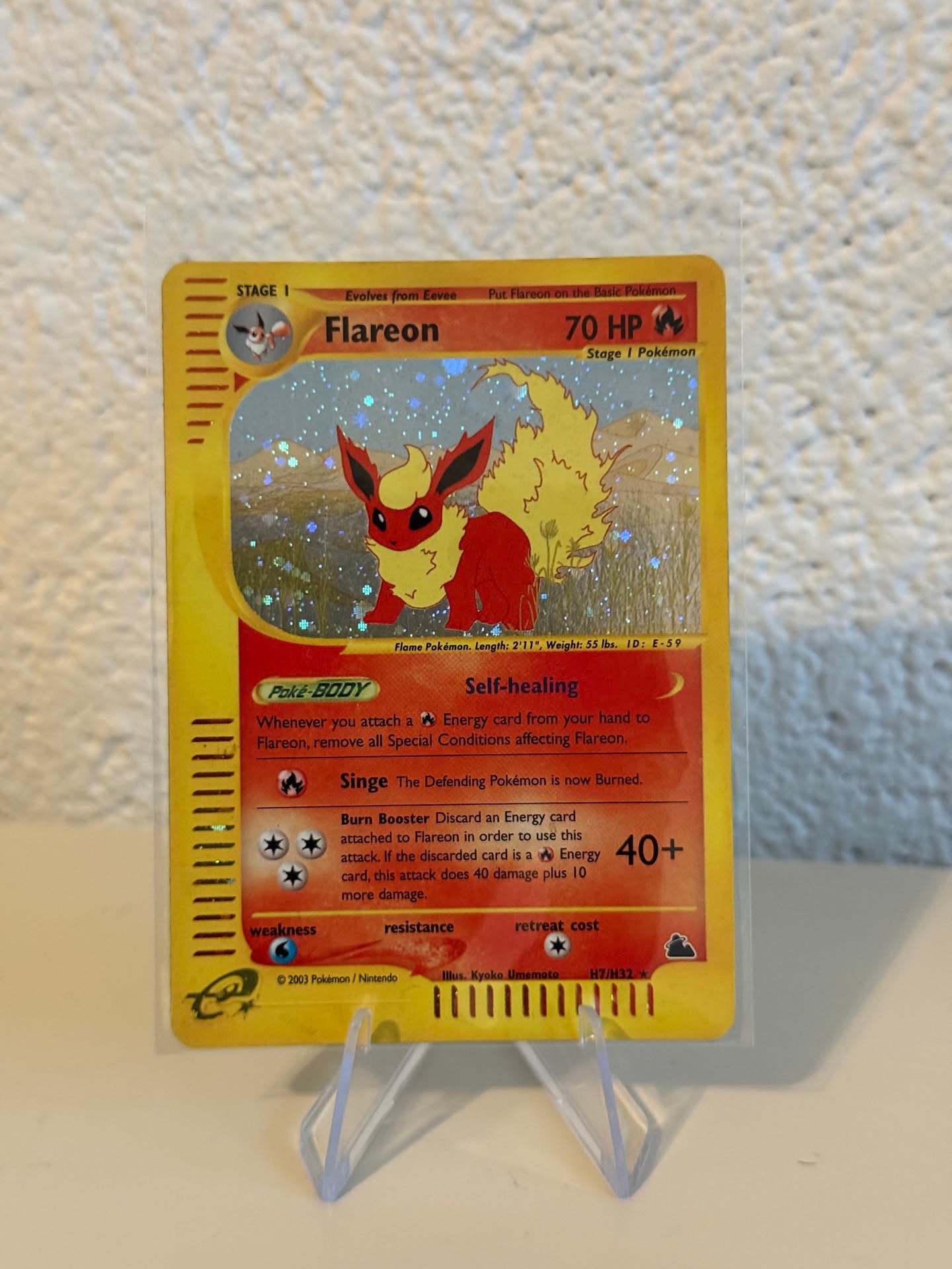 Pokemon | Flareon | H7/H32, Ophalen of Verzenden, Zo goed als nieuw, Losse kaart