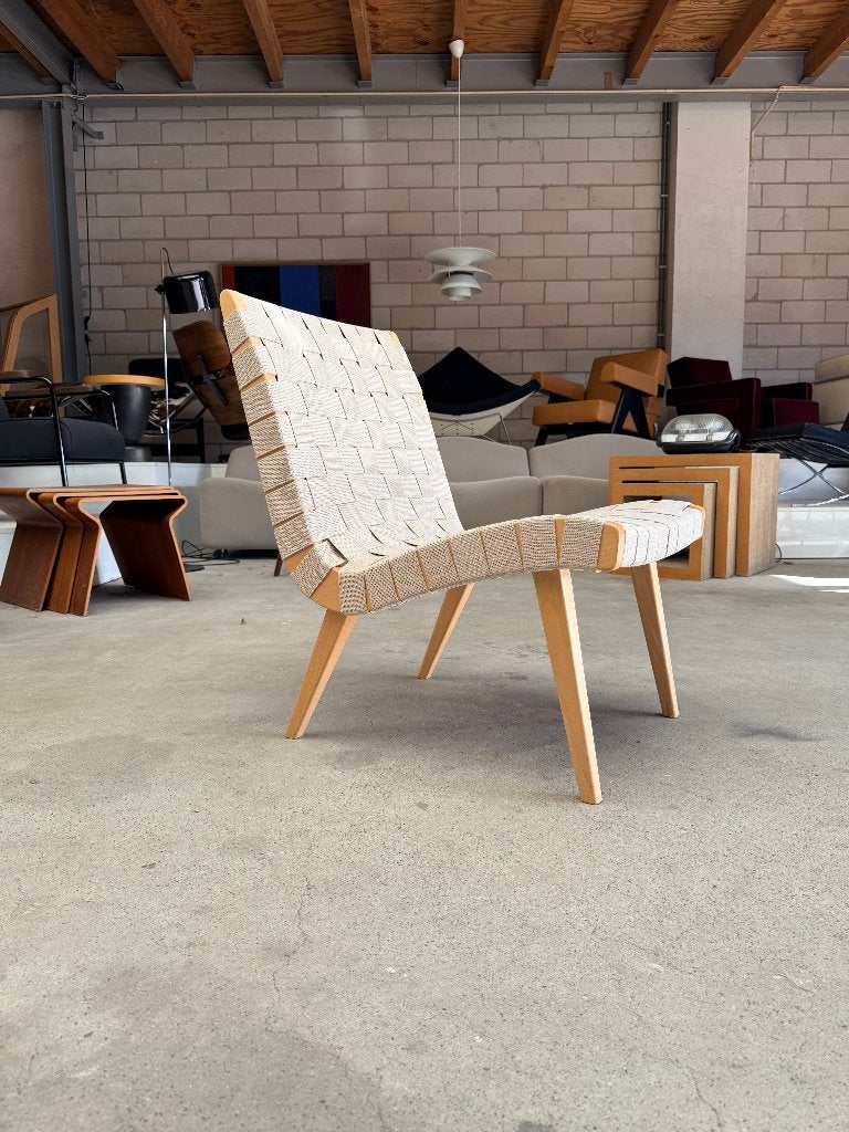 Knoll Risom lounge chair,  Jens Risom (voorraad: 2), Ophalen, Hout, Gebruikt, Minder dan 75 cm