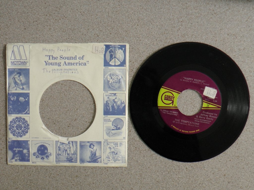 Temptations - Happy People VINYL SINGLE, Ophalen of Verzenden, Gebruikt, 7 inch, Pop