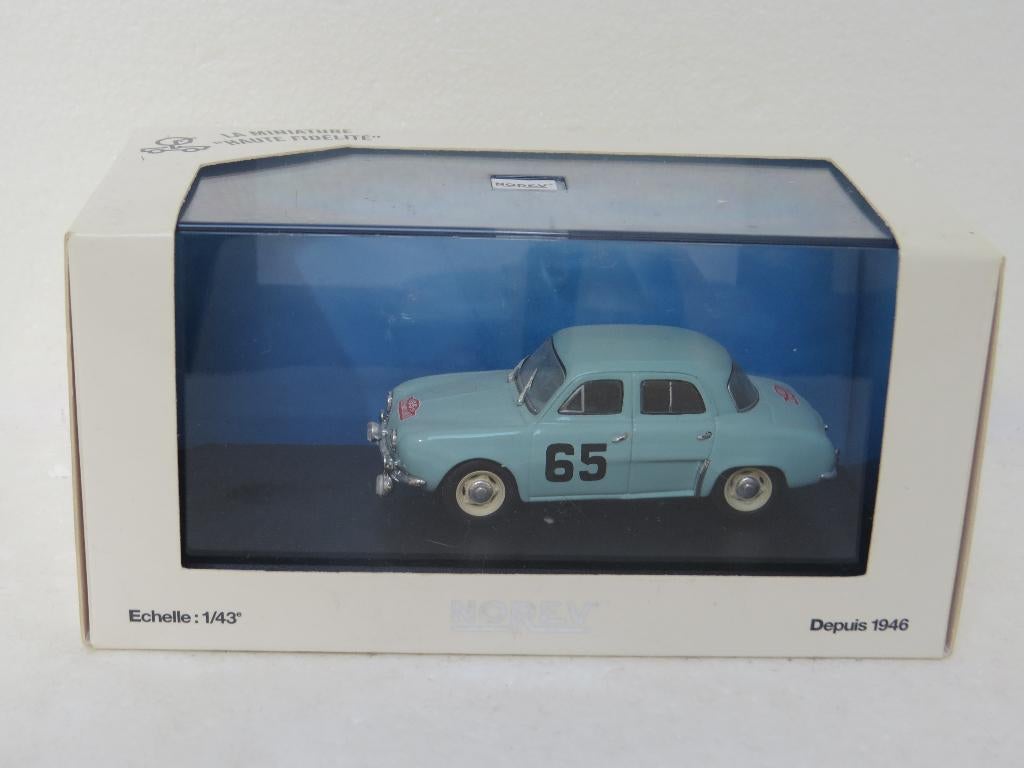 Renault Dauphine Rally Monte Carlo 1958 Norev 1/43, Ophalen of Verzenden, Zo goed als nieuw, Auto, Norev