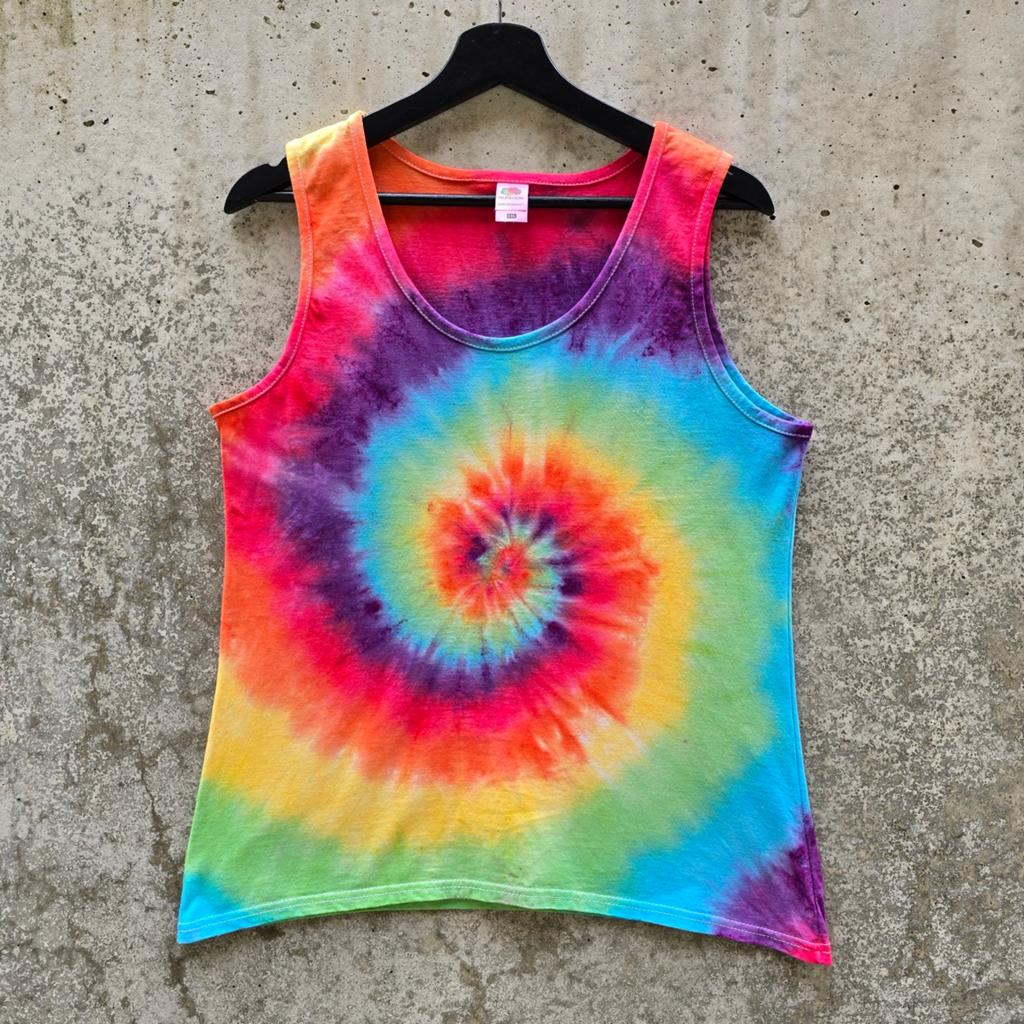 Hand geverfd regenboog spiral tie dye dames tanktop maat XXL, Overige kleuren, Maat 46/48 (XL) of groter, Nieuw, Ophalen of Verzenden