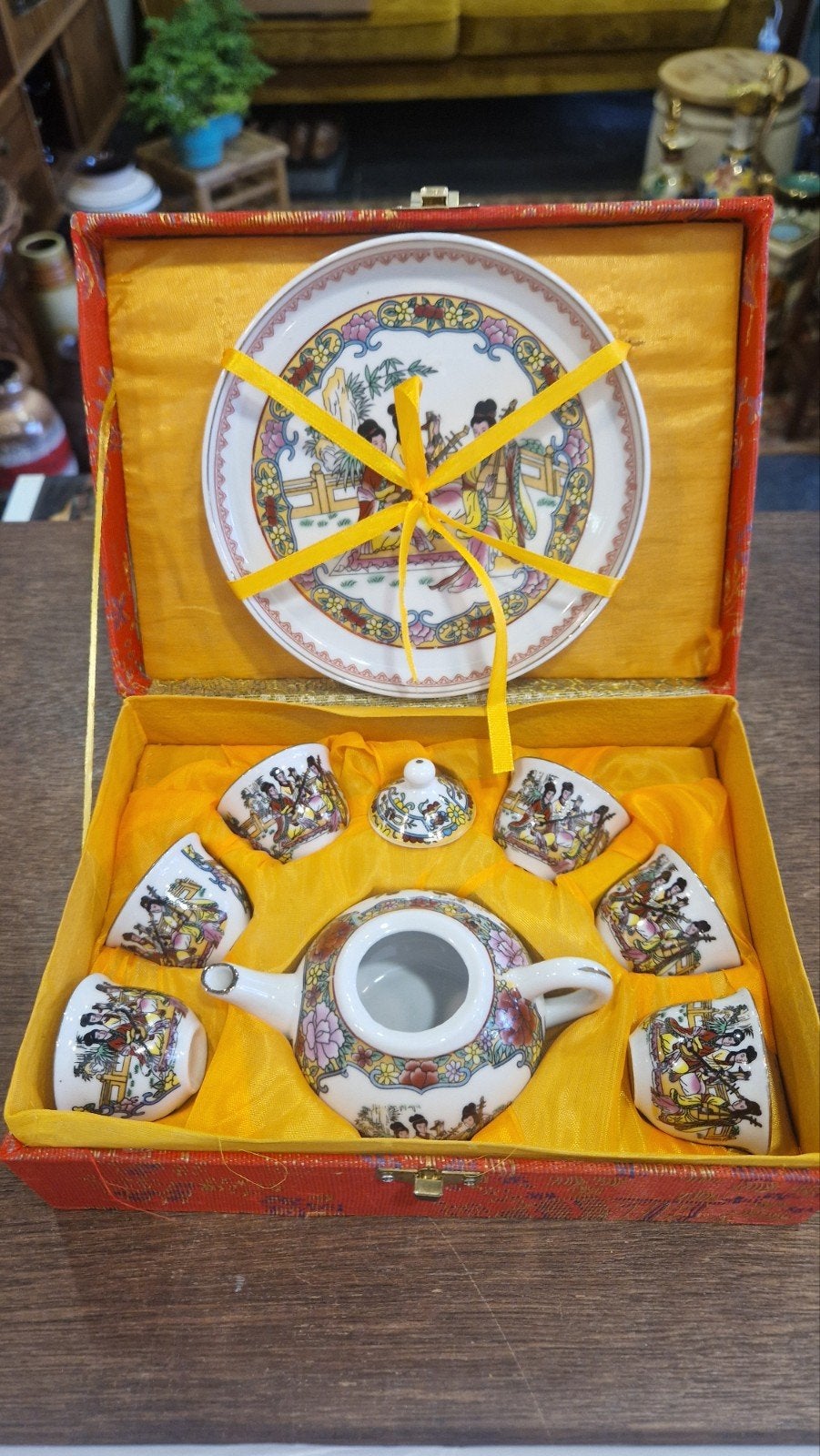 Mini Chinees theeservies in bewaardoos, Ophalen of Verzenden