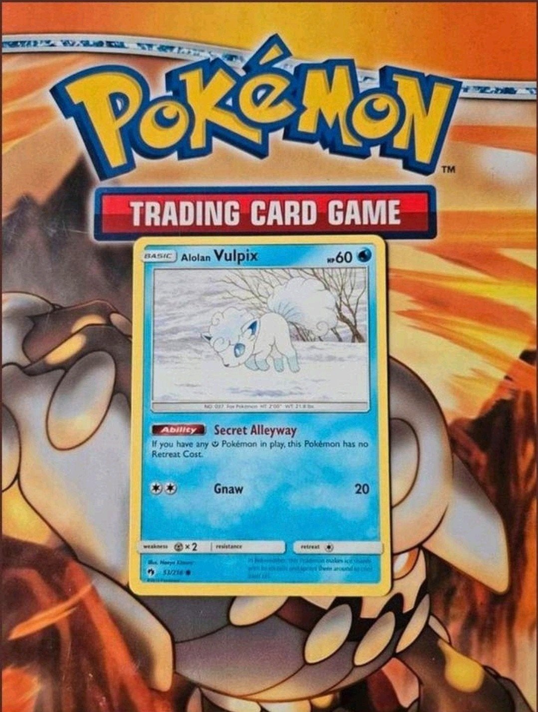 Vulpix 53/214 Sun&Moon Lost thunder pokemon kaart, Ophalen of Verzenden, Zo goed als nieuw, Losse kaart