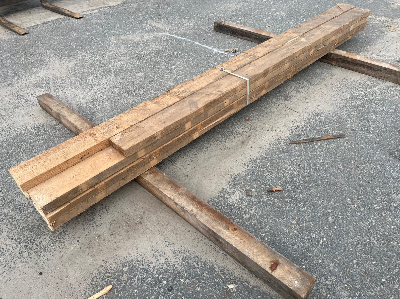 Houten gordingen, Tuin en Terras, Ophalen, Gebruikt, 250 cm of meer, Balken
