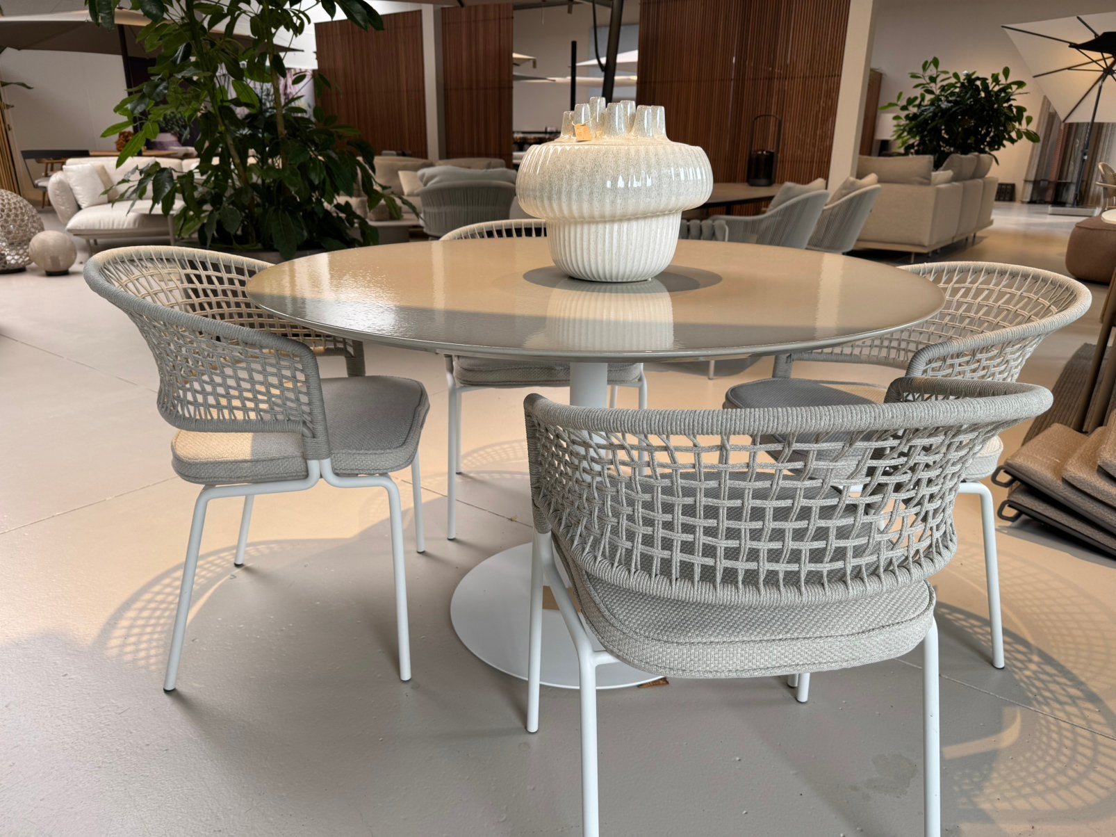 -60% ! Tribù eetset T-Table + CTR - SHOWROOMMODEL, 4 zitplaatsen, Aluminium, Ophalen of Verzenden, Zo goed als nieuw