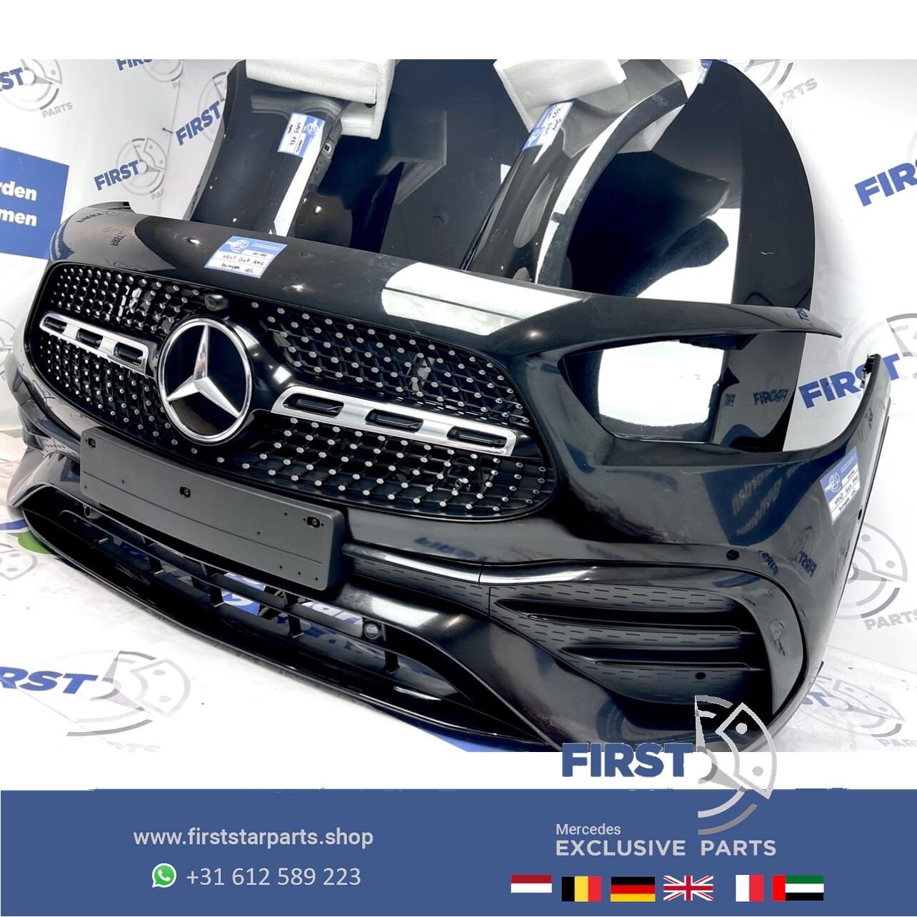 H247 GLA AMG LINE VOORKOP ZWART 2019-2024 origineel Mercedes, Gebruikt, -, Voor, Ophalen of Verzenden