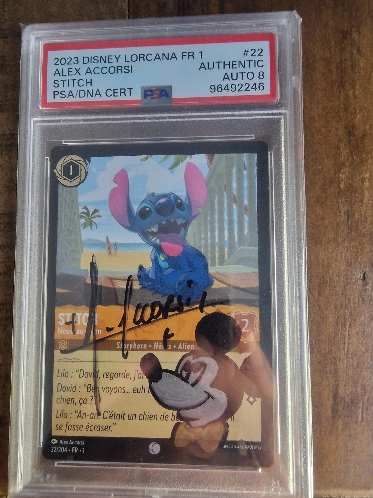 Disney Lorcana PSA Stitch & Mickey Mouse sketch signed, Verzenden, Zo goed als nieuw
