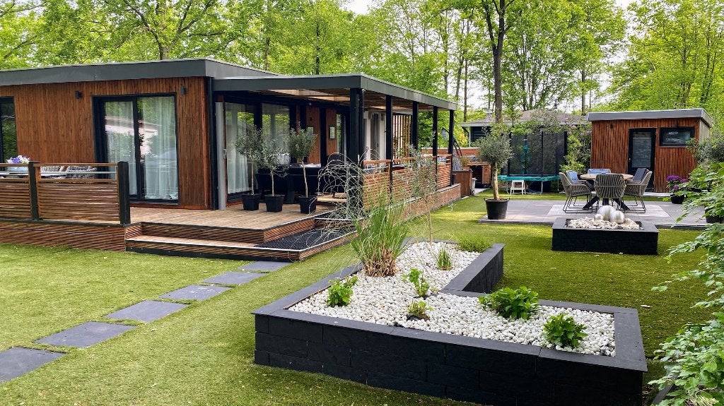 Luxe chalet Bosbad Hoeven | Standplaats t/m 2050, Tot en met 6