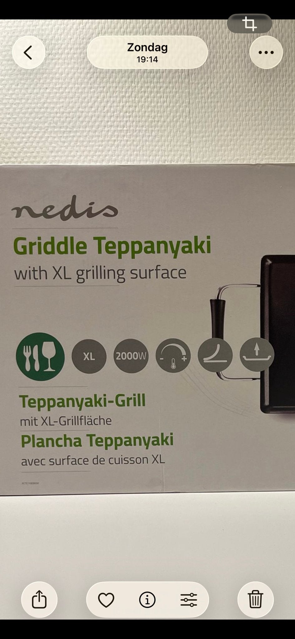 Nieuwe Nedis Griddle Teppanyaki met XL grilloppervlak, Ophalen of Verzenden, Nieuw, Tafelgrill