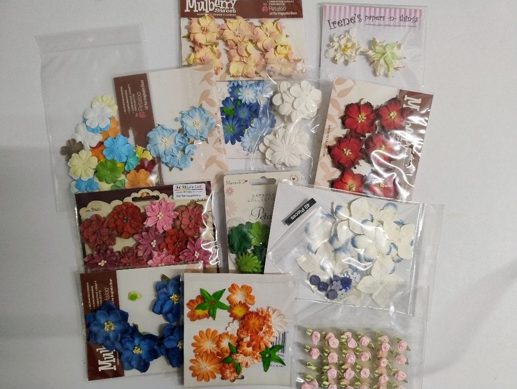 Allerlei bloemetjes voor op kaarten etc., Ophalen of Verzenden, Zo goed als nieuw, Overige thema's, Overige typen