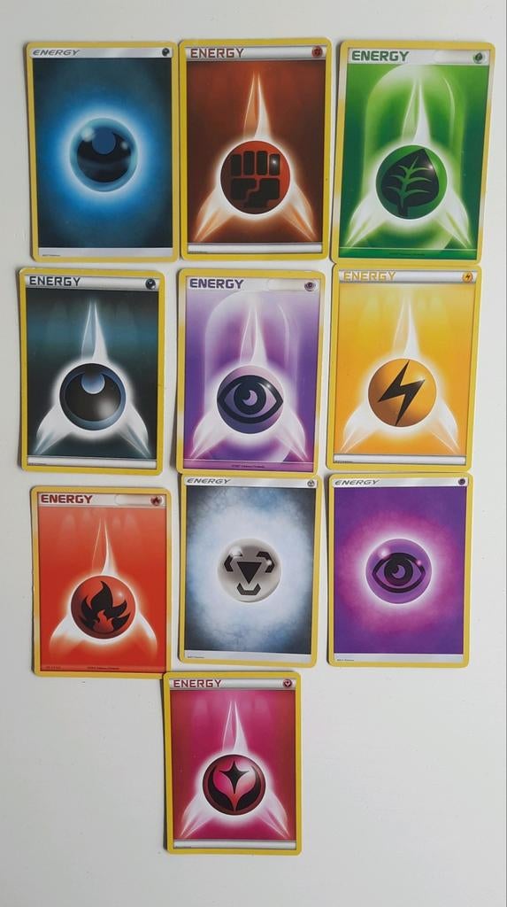 10 Pokemon Energy kaarten, Ophalen of Verzenden, Gebruikt, Meerdere kaarten