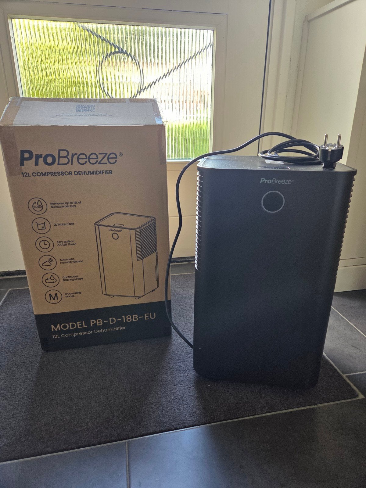 ProBreeze Luchtontvochtiger 12L/dag - ZGAN, Ophalen of Verzenden, Zo goed als nieuw, Luchtontvochter