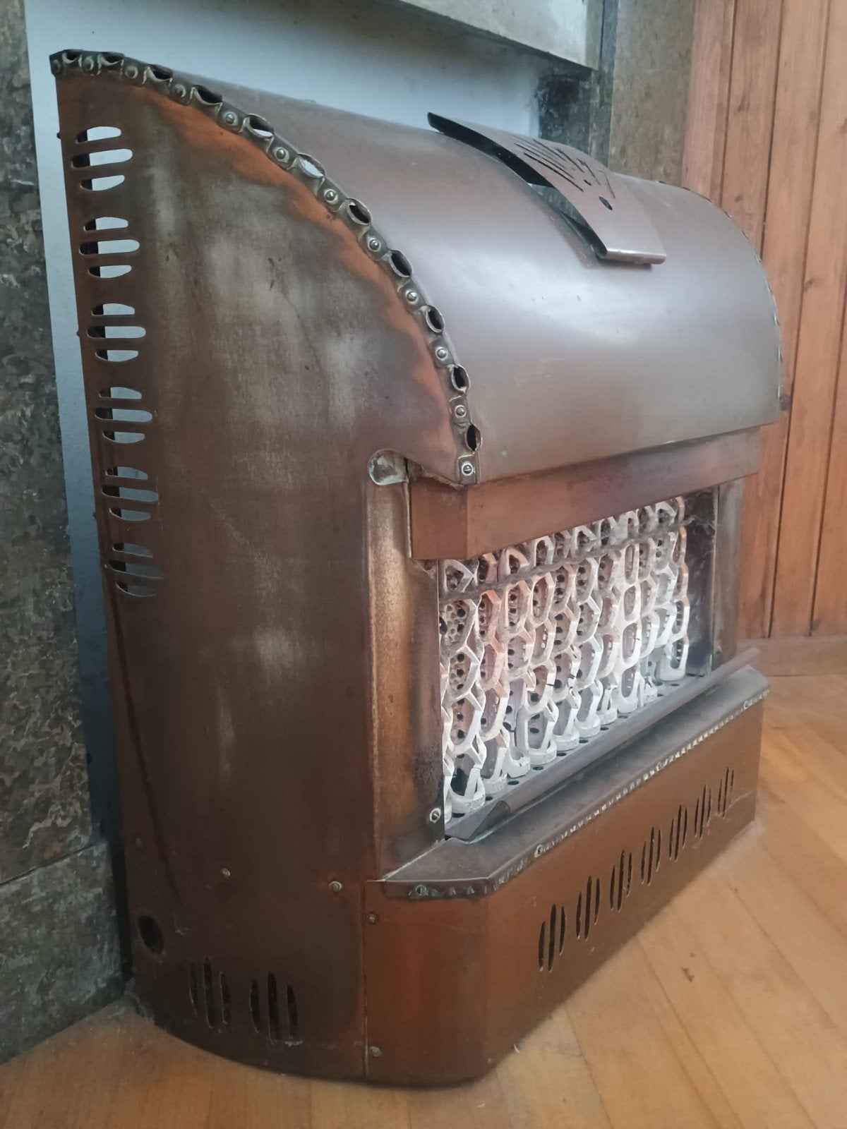 Originele Art Deco Gaskachel - Prima Staat, Ophalen, Gebruikt, Gas, Vrijstaand
