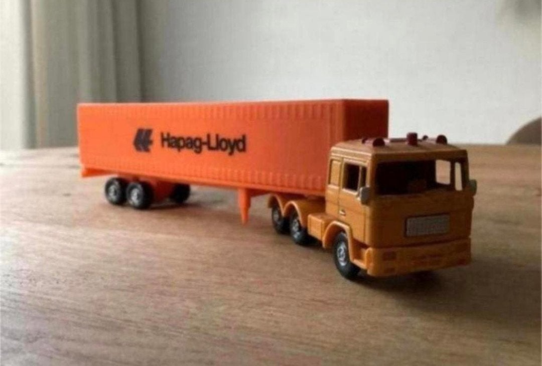 Smart Toys truck met Hapag-Lloyd container – 1998, Ophalen of Verzenden, Zo goed als nieuw, Bus of Vrachtwagen, Overige merken