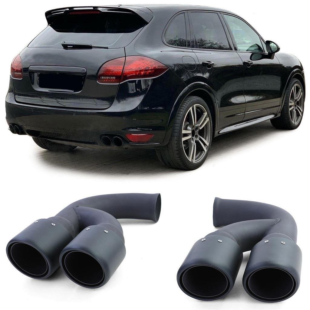 Uitlaat Sierstuk Zwart Voor Porsche Cayenne 92A 3.0 D 2010 /