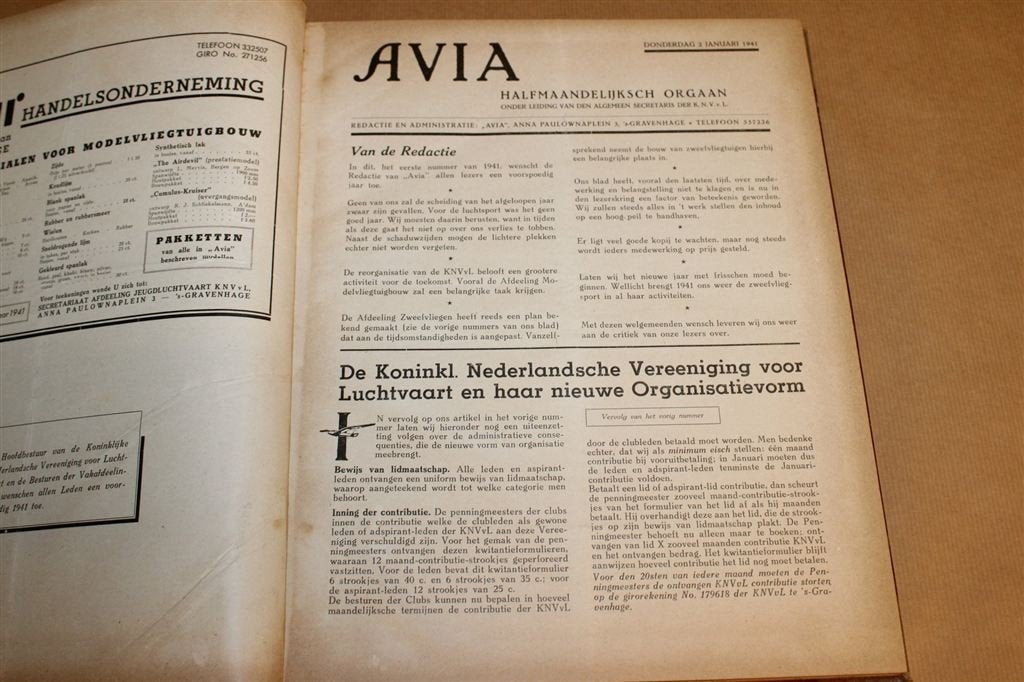 Avia — Volledige Jaargang Luchtvaart 1941, Verzamelen, Gebruikt, Schaalmodel, -, -