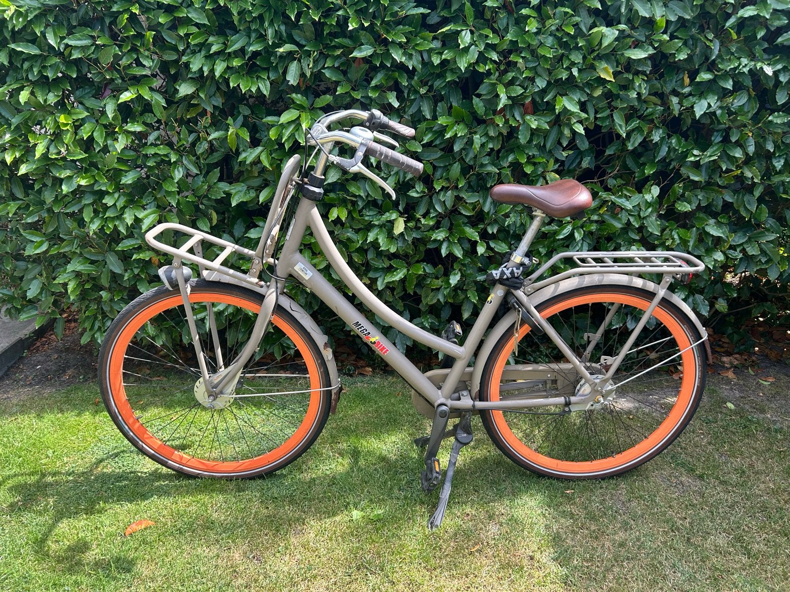 Mega Bike Damesfiets Gazelle Grijs/Oranje - Compleet Uitgeru, Ophalen, Gebruikt, Velgrem, Versnellingen