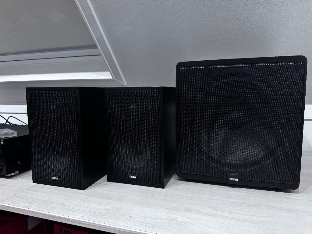 ✅ Canton Fonum 250 + Canton Subwoofer Plus C, Overige merken, Gebruikt, Ophalen of Verzenden, 120 watt of meer