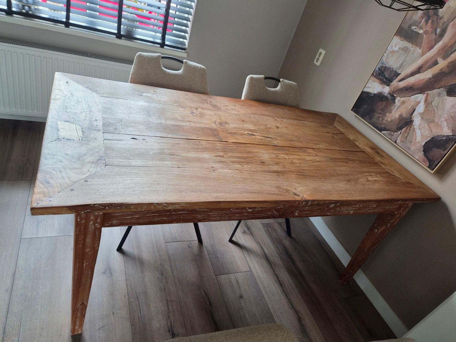 eetteafel (teak), Ophalen, Teakhout, 50 tot 100 cm, Zo goed als nieuw