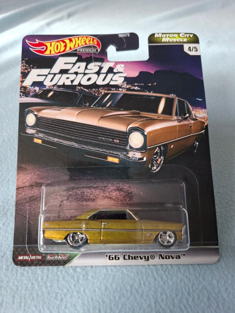 Hot Wheels Premium Fast & Furious '66 Chevy Nova, Ophalen of Verzenden, Nieuw, Auto