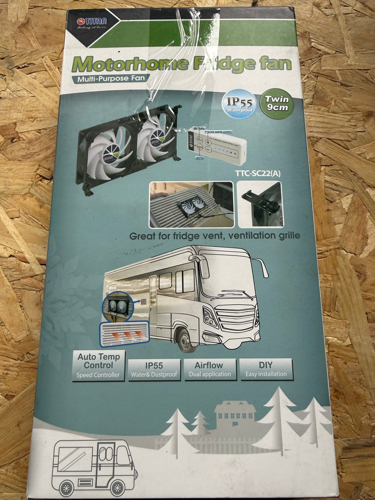Titan Camper Koelkast Ventilator - IP55, Twin 9cm, Caravans en Kamperen, Ophalen of Verzenden, Nieuw