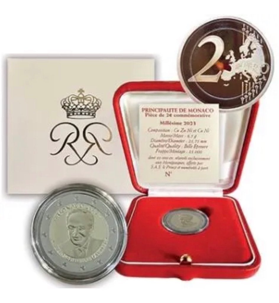 2 euro Monaco “Prins Rainier III’’ Proof 2023, Postzegels en Munten, Munten | Europa | Euromunten, Verzenden, Monaco, 2 euro, Losse munt