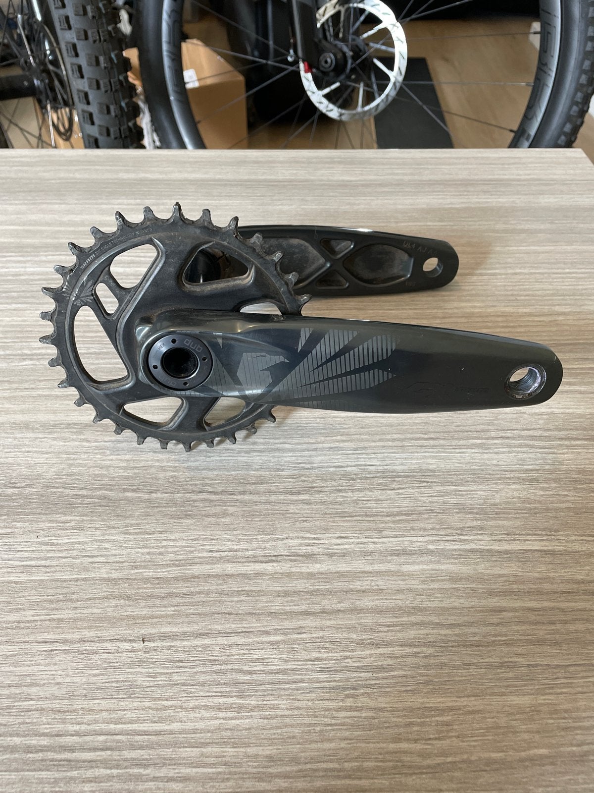 SRAM DUB Crankstel met Kettingblad - 165mm, Fietsen en Brommers, Fietsonderdelen, Crankstel of Pedalen, Gebruikt, Ophalen of Verzenden
