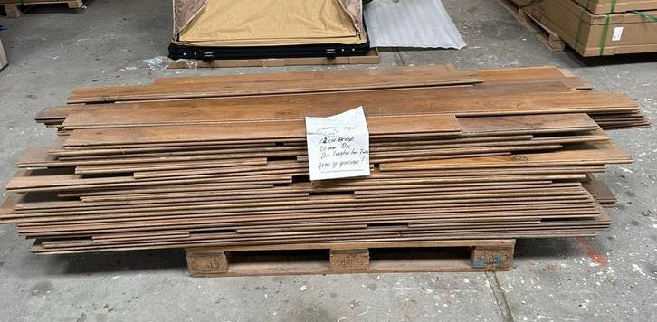 Partij eiken houten vloerdelen - 22 m², 20mm dik, AVG, 3257LD, Zo goed als nieuw, 10 m² of meer