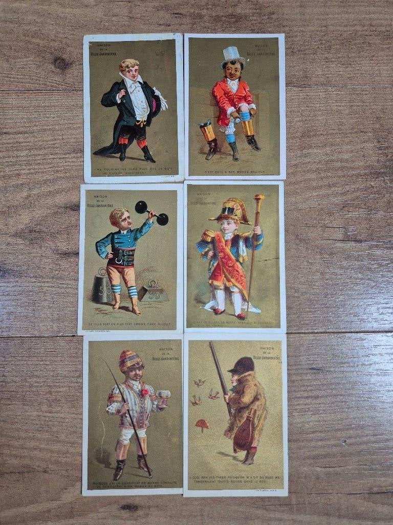 Oude Chromos - A La Belle Jardinier - Les enfants, Verzamelen, Ophalen of Verzenden, Voor 1920, Ongelopen, Frankrijk