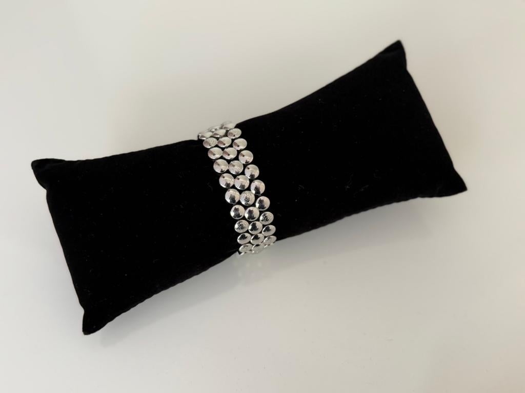DKNY dames rekbare armband Staal, Ophalen of Verzenden, Zo goed als nieuw, Zilver, Staal