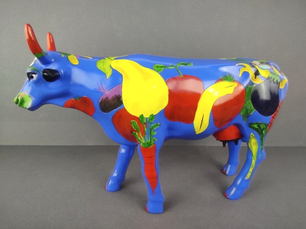 CowParade / Cow Parade Koe “Wholly Cow” LARGE (zeldzaam), Antiek en Kunst, Kunst | Designobjecten, Ophalen of Verzenden, Beeld