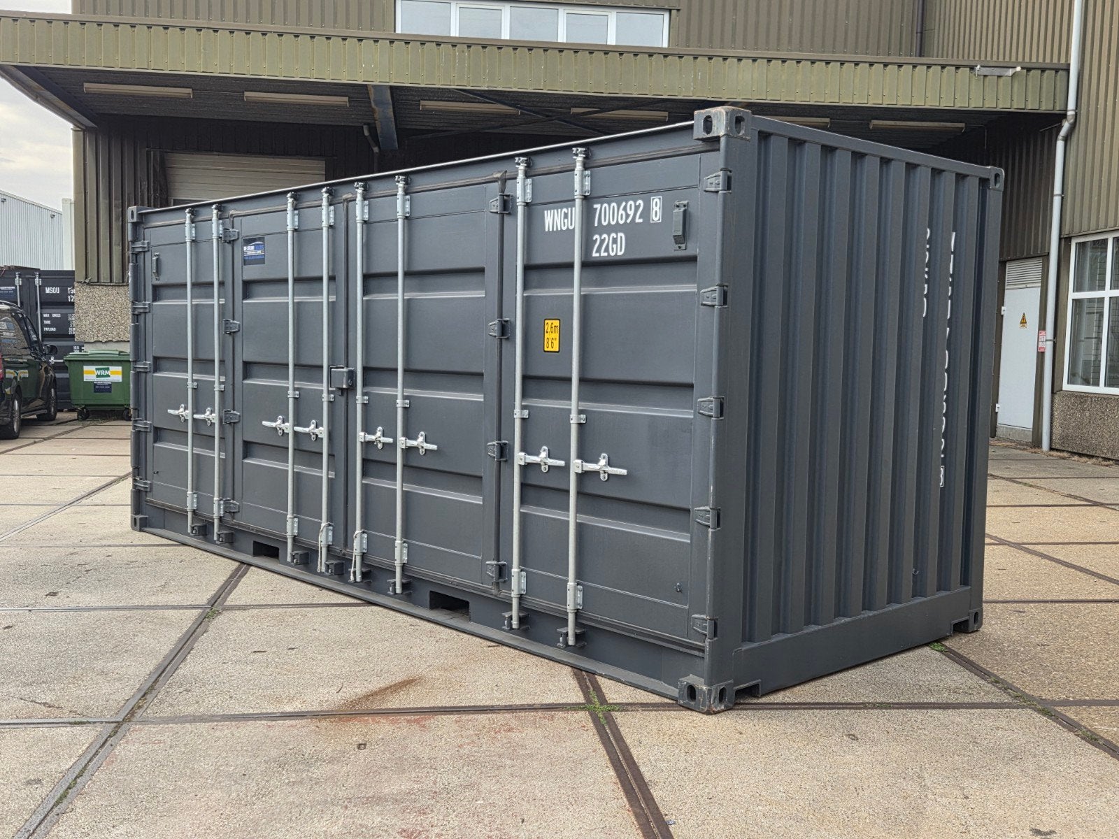 20ft open side container met zijdeuren - antraciet ral 7016, Ophalen of Verzenden