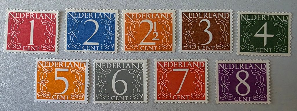 Nederlandse postzegels 1-8 cent, jaren '20-'30, Verzenden, T/m 1940, Postfris