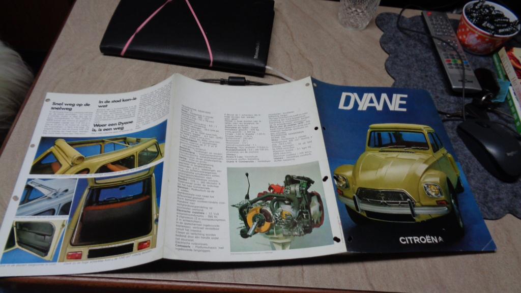 Folder  CITROEN  DYANE  ,  8-1969, Verzenden, Gelezen, Citroën